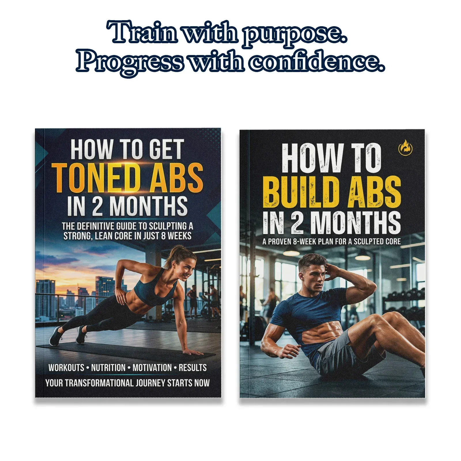Nutrition Workout - 2-Book Abs Training Guide Set for