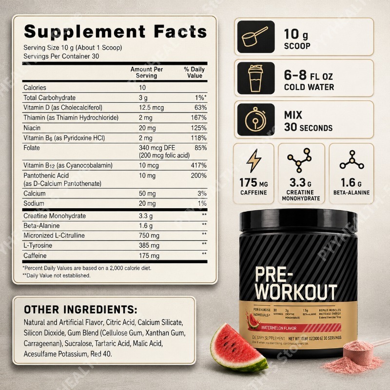 Pre Workout Powder with Creati - огляд і ціна Pre Workout Supplement